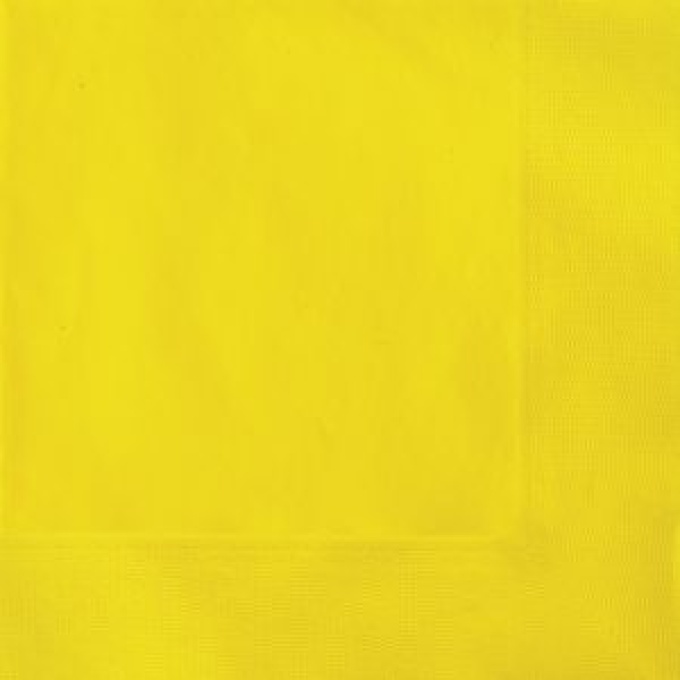 Guardanapos Liso Amarelo - Pack 20