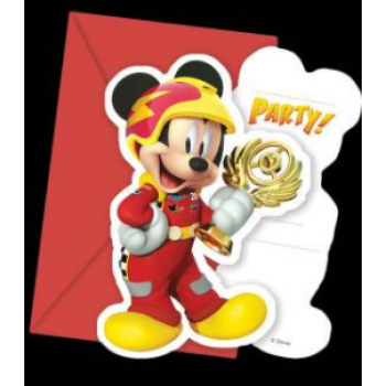 Convite Mickey e os Super Pilotos - Pack 6