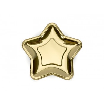 Pratos Estrela Dourado - Pack 6