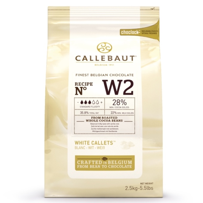 Chocolate Callebaut Branco W2 2.5Kg 1