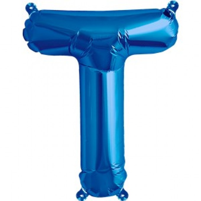 Balão Letra T Azul - 86cm