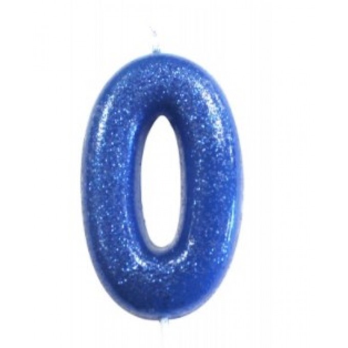 Vela Glitter Azul Nº 0