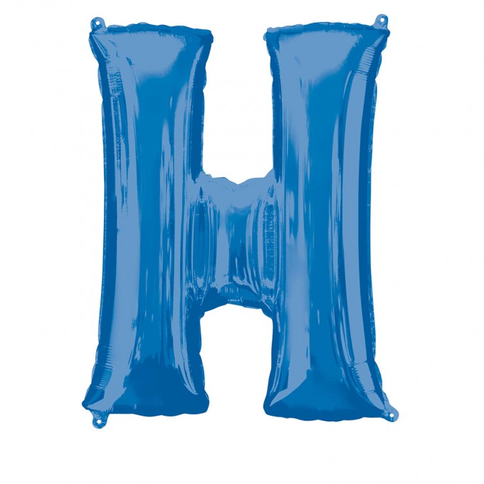Balão Letra H Azul - 86cm