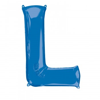 Balão Letra L Azul - 86cm