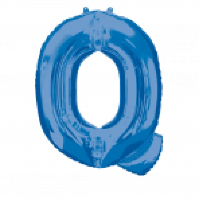 Balão Letra Q Azul - 81cm