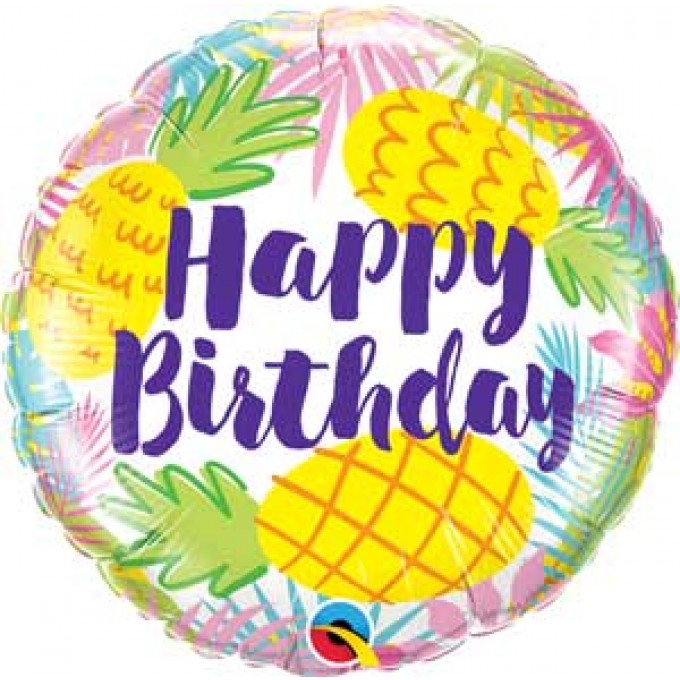 Balão Tropical Happy Birthday - 46cm