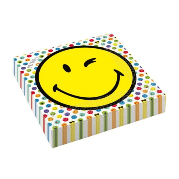 Guardanapos papel festa smiley emoji