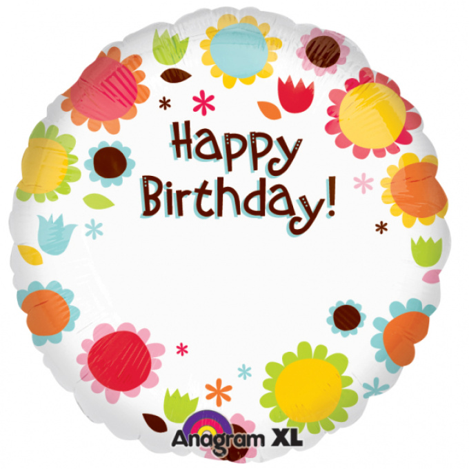 Balão Happy Birthday para Personalizar