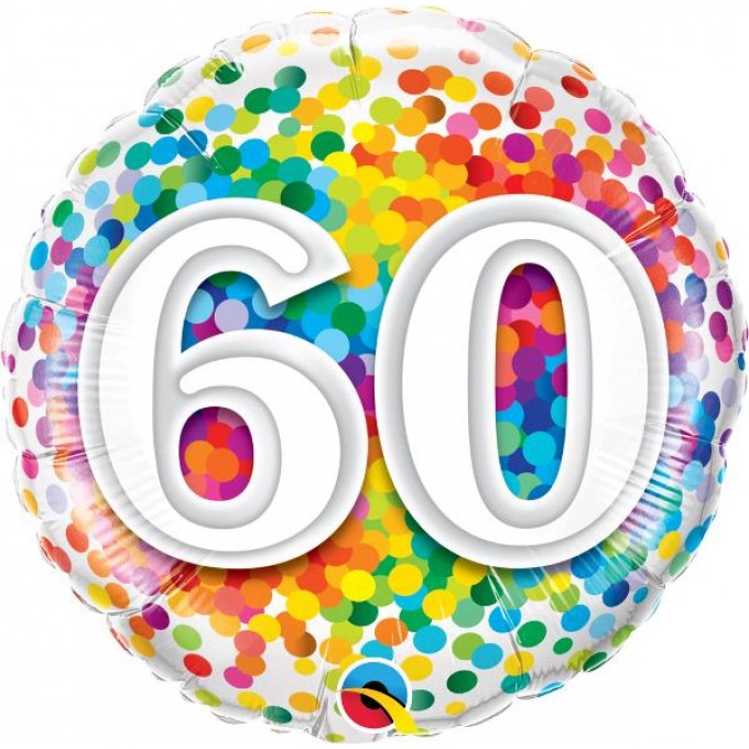 Balão 60 Anos Multicores