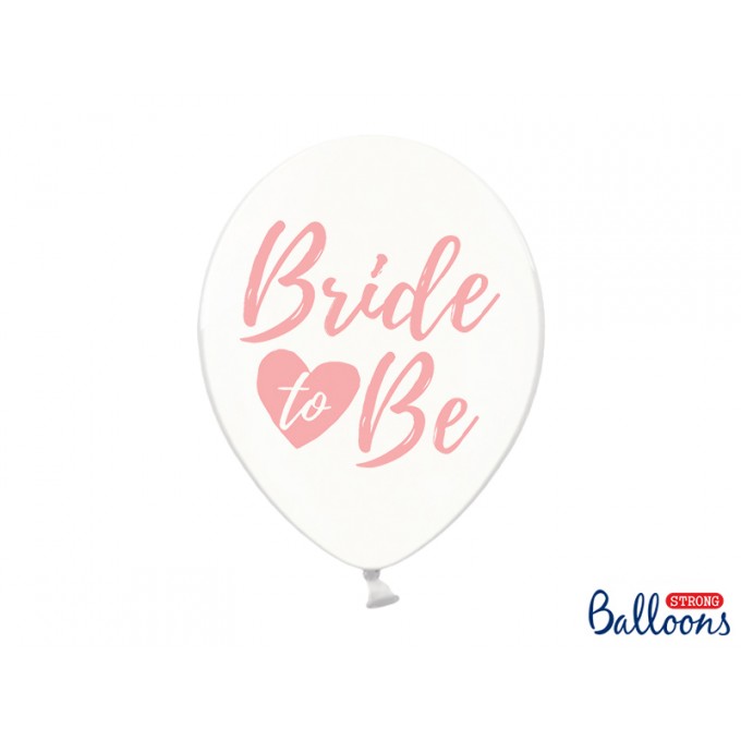 Balão Transparente "BRIDE TO BE" Rosa