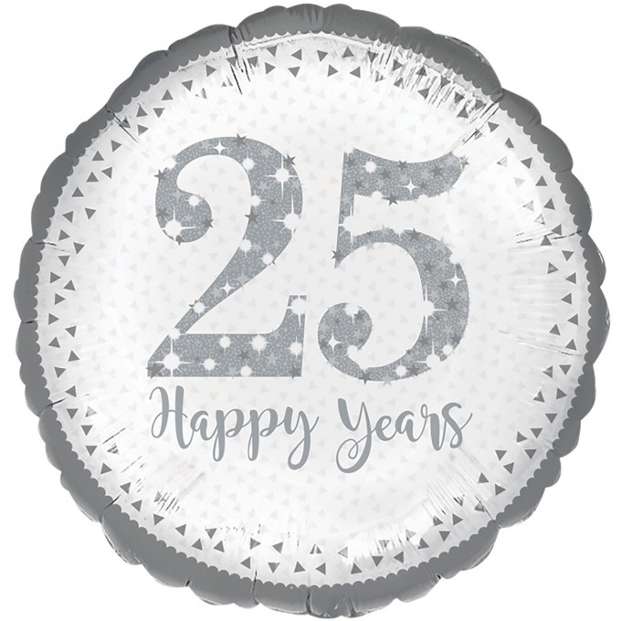 Balão 25 Happy Years - 43cm