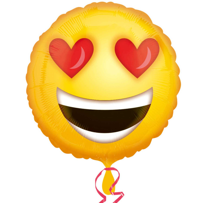 Balão Emoji Coração - 43cm