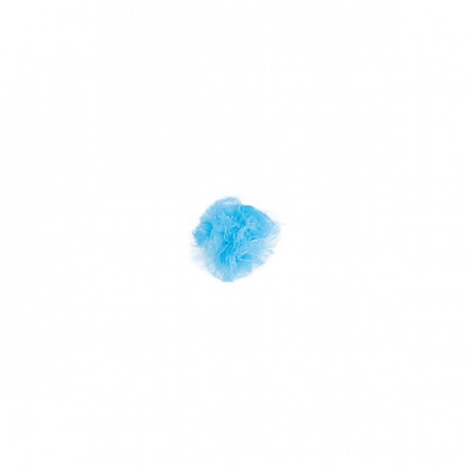 Grinalda Pom Pom de Tule Azul