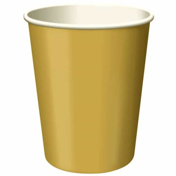 gold 9 oz party paper cup product image