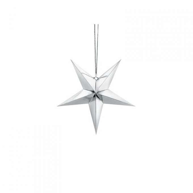Estrela Prata - 30cm