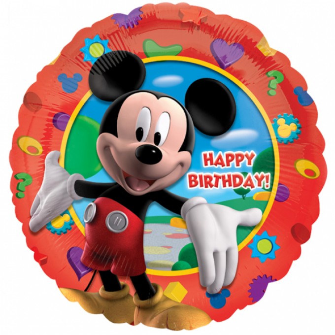 Balão Mickey Happy Birthday! - 43cm