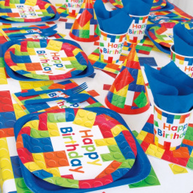 Lego Party Happy Birthday Guardanapos - Pack 16