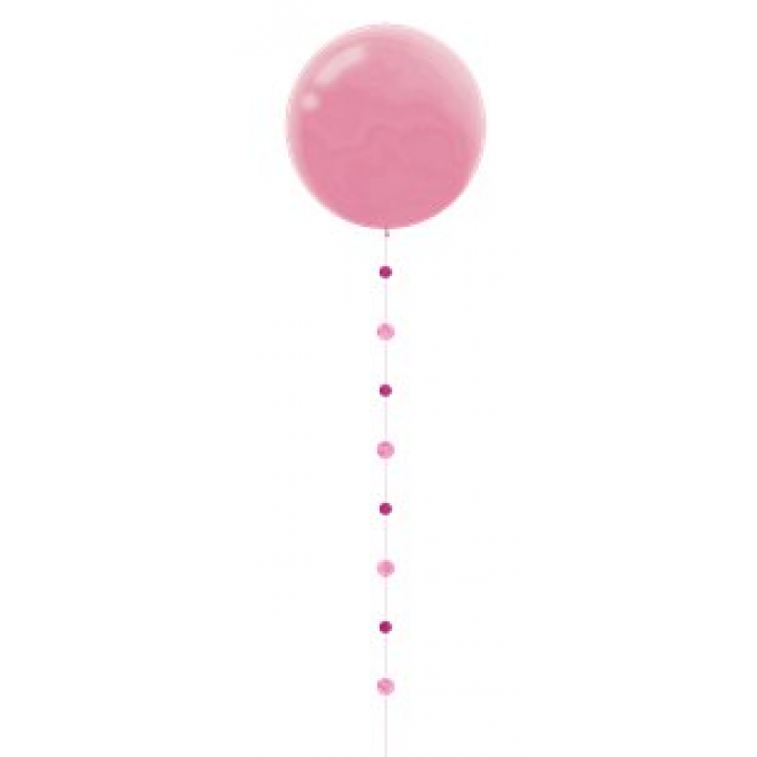 Fita Para Balão Metalizado e Glitter Rosa