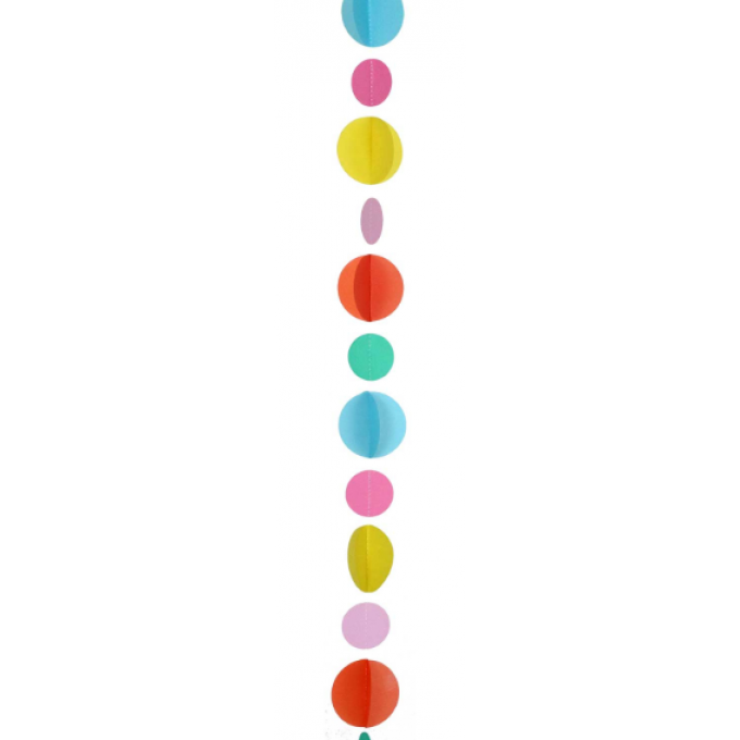 Fita Para Balão em Círculos Coloridos