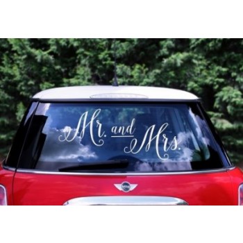Vinil para Carro - Mr and Mrs