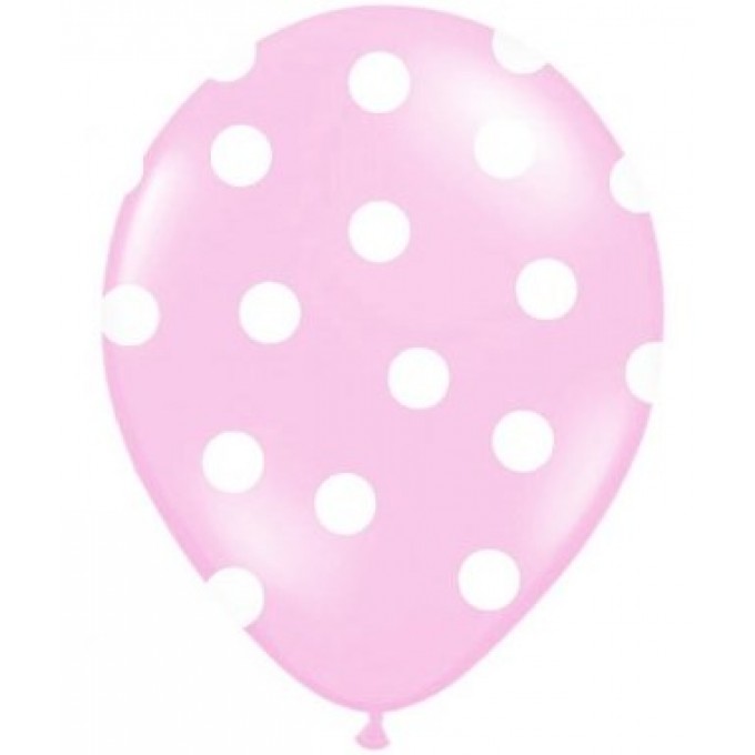 Balão Látex Bolas Branca - Rosa Claro