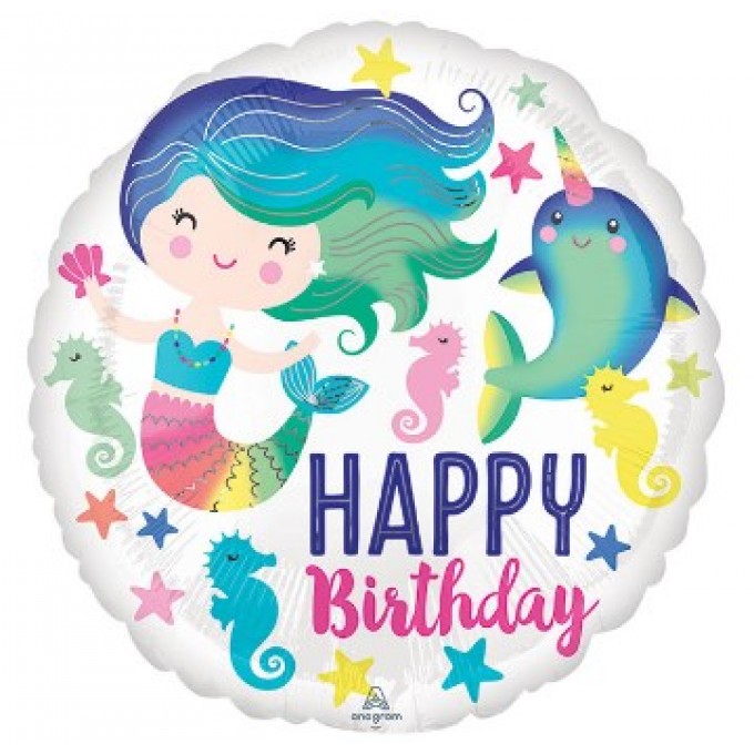 Balão Fundo do Mar Happy Birthday