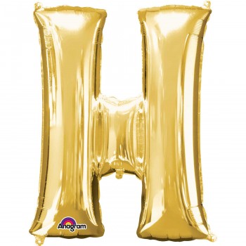 Balão Letra H Ouro - 81cm
