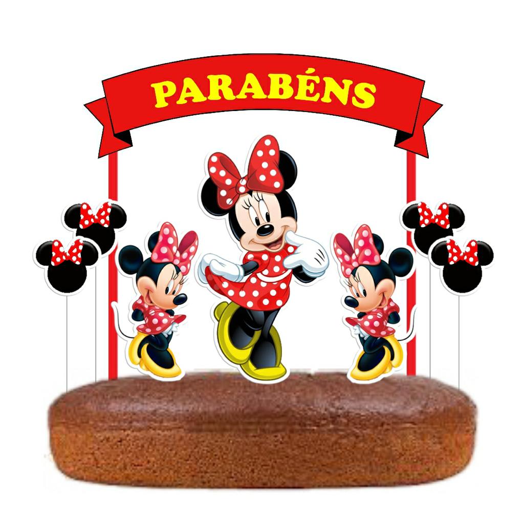 Topper para bolo minnie 01