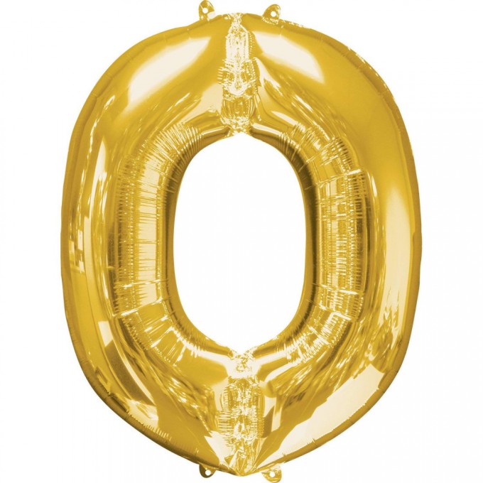 Balão Letra O Ouro - 83cm