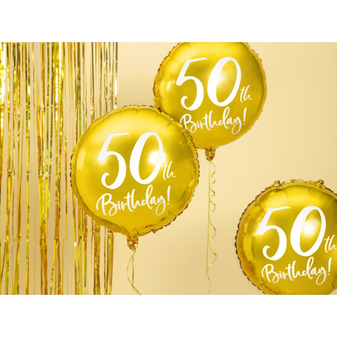Balão 50 Anos - Ouro e Branco