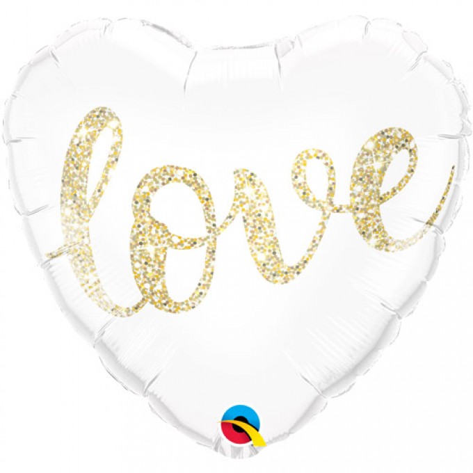 Balão Coração Branco Love