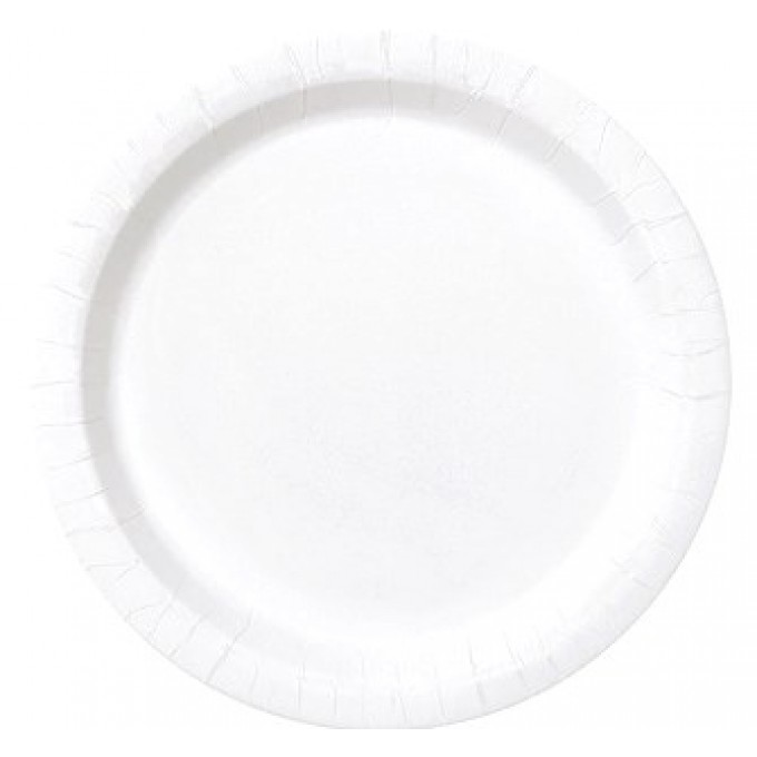 Pratos Liso Branco 22cm  - Pack 16