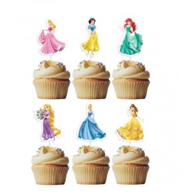 6 Topper Princesas Disney