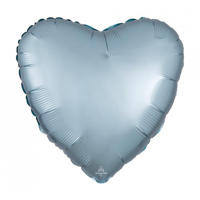 Balão Coração Azul Pastel - 43cm