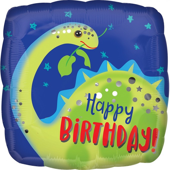 Balão Happy Birthday Brontossauro - 43cm