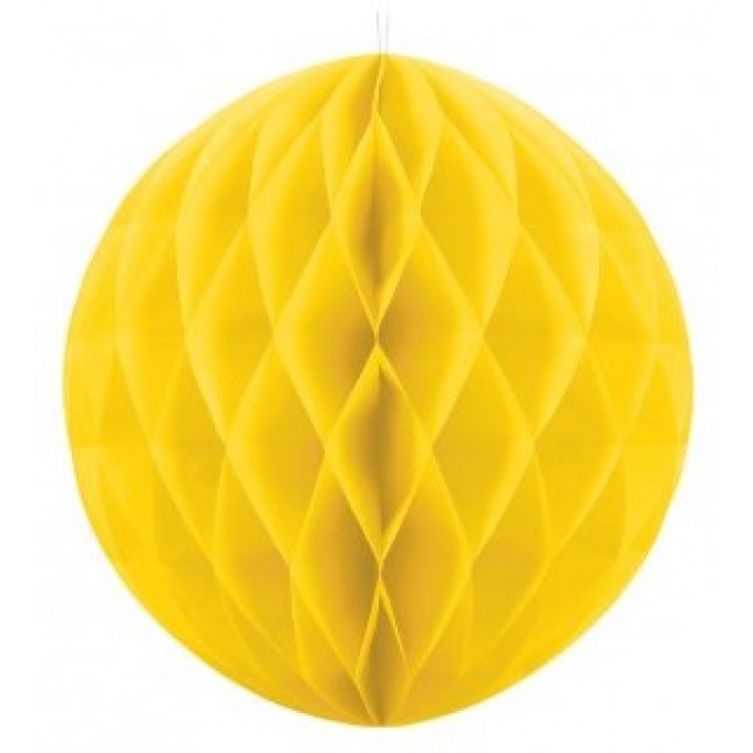 Bola de Papel Amarelo - 40cm