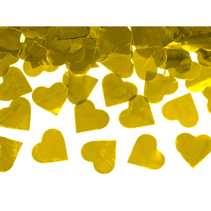 Canhão Com Confettis Corações Ouro 60cm