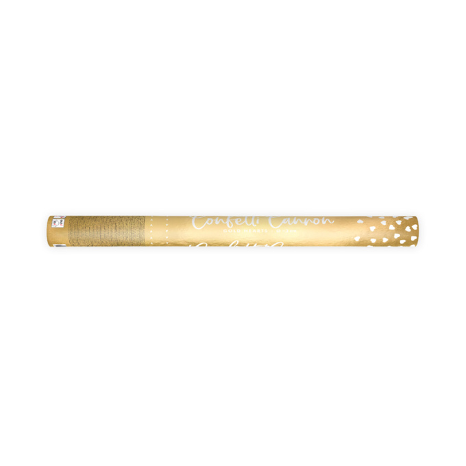 Canhão Com Confettis Corações Ouro 60cm 1