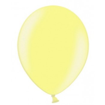 Balão Látex Liso Amarelo Metalizado 29cm - Pack 100