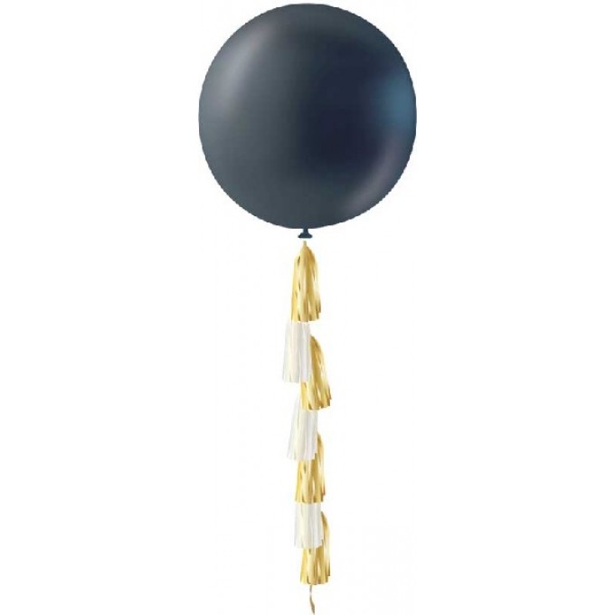 balão gigante preto com tassel