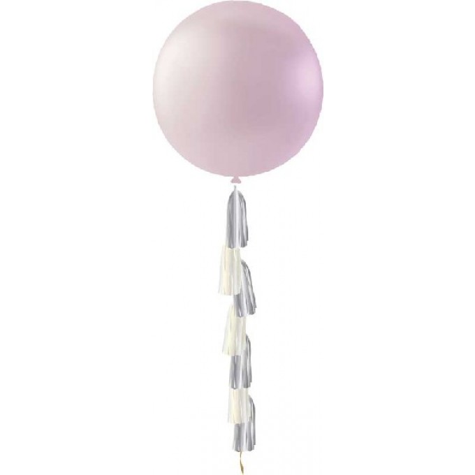 balão gigante rosa claro com tassel