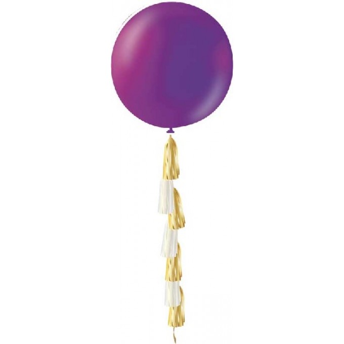 balão gigante violeta com tassel