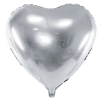 Balão Coração Prata - 61cm
