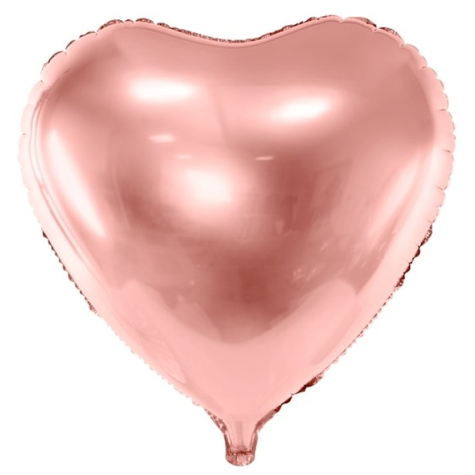 Balão Coração Rosa Gold - 45cm