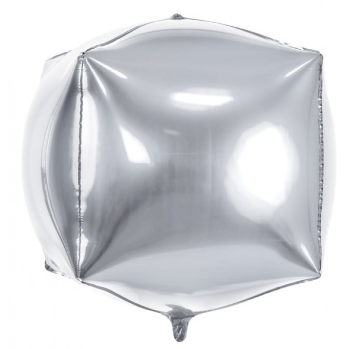 Balão Cubo Prata - 35cm