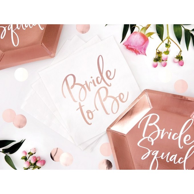 Guardanapos Bride to Be Rose Gold - Pack 20