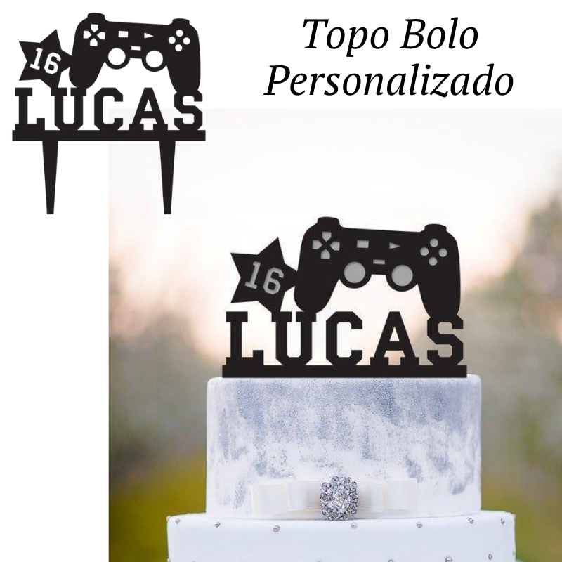 Topo De Bolo Personalizado Video Game Jogos