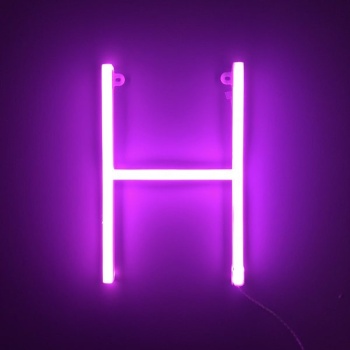 Luz Neon H Rosa