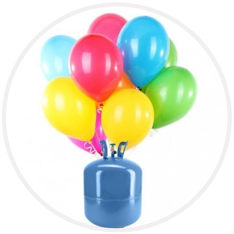 Enchimento de balões de Hélio para festas