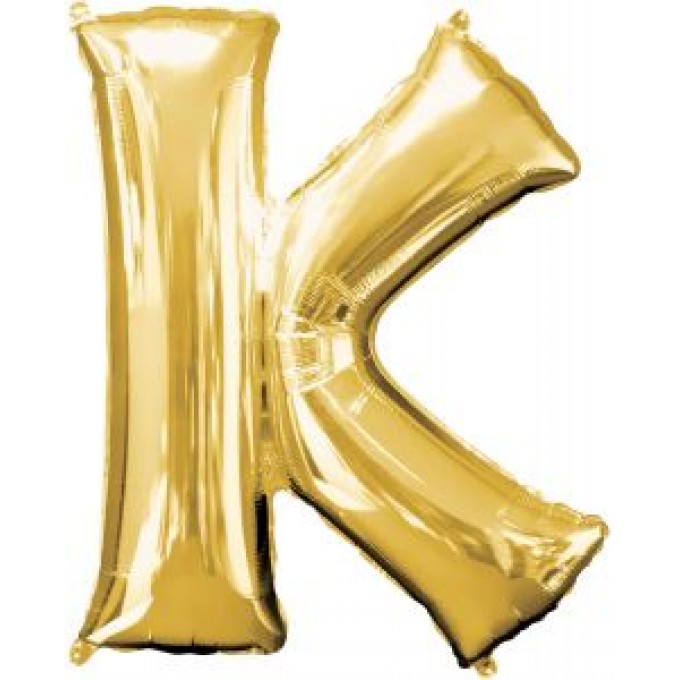 balão letra K ouro 83cm